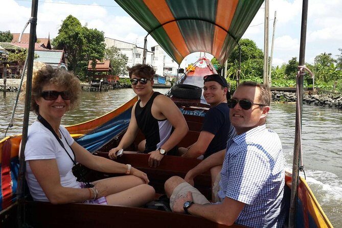 2-hour SUNSET Canal Tour + FOODS Tasting with Tour Guide - Wat Chaloem Phra Kiat: the swan boat chapel you’ll remember