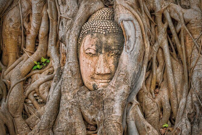 Ayutthaya Sunset Join Tour, Boat Ride, Famous Spot & Local Market - Wat Mahathat: The 13th-Century Temple Stop That Sets the Tone