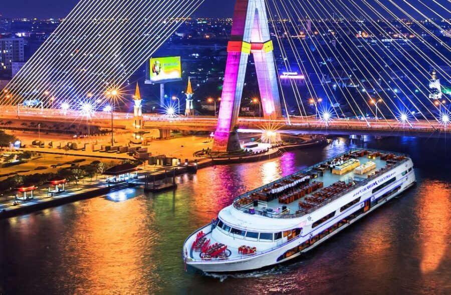 Bangkok: 2-Hour Dinner & Shows on White Orchid River Cruise - Welcome Drink and On-Board Entertainment Flow
