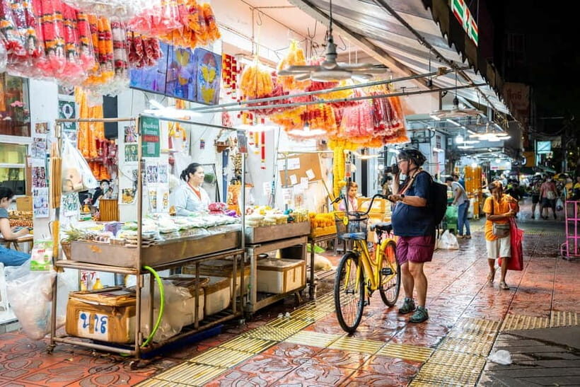 Bangkok by Night Cycling Tour with Street-food Meal - Bangkok Flower Market at Night: Bloom Under Lights