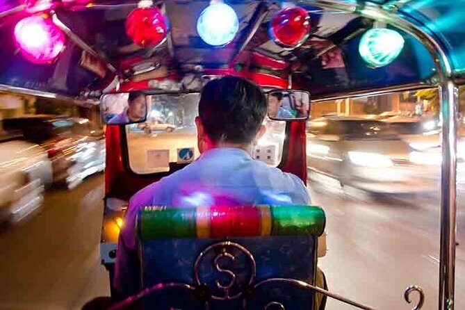 Bangkok by Night Tuk Tuk Tour: Markets, Temples & Food - Tuk-tuk rides for three: comfort, safety, and photo angles