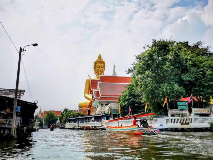 Bangkok: Canal Boat Tour, Big Buddha & Artist's House - Big Buddha viewed from the canal: the unusual angle