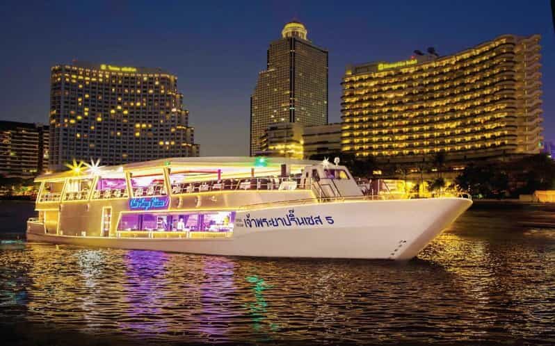 Bangkok: Chao Phraya Princess Dinner Cruise - The sightseeing flow: Wat Arun, Rama VIII Bridge, and the Grand Palace view