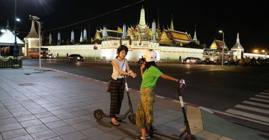 Bangkok: E-Scooter Night Tour with Local Street Food - Why night Bangkok fits an e-scooter so well