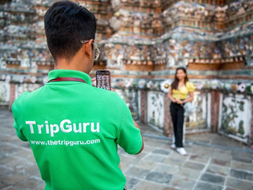 Bangkok: Grand Palace and Wat Arun Guided Walking Tour - Wat Arun: the white chedi mosaic and why it photographs so well