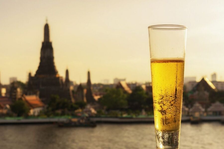 Bangkok: Historical Temples Tour & Hidden Bar at Sunset - Crossing to the sunset: ferry may change, but the river view stays