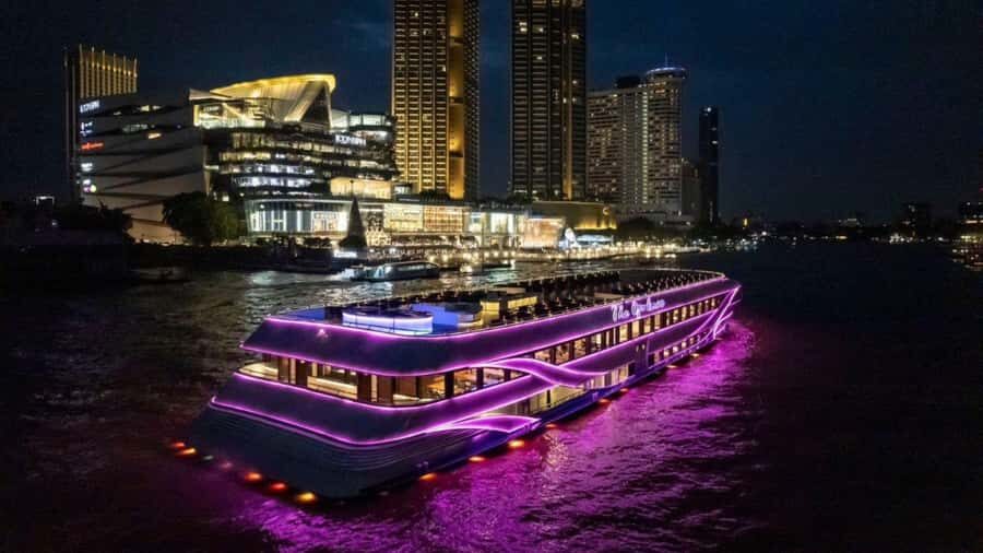 Bangkok: The Opulence Buffet Dinner Cruise with Live Band - Entering the Chao Phraya at ICONSIAM Pier 2
