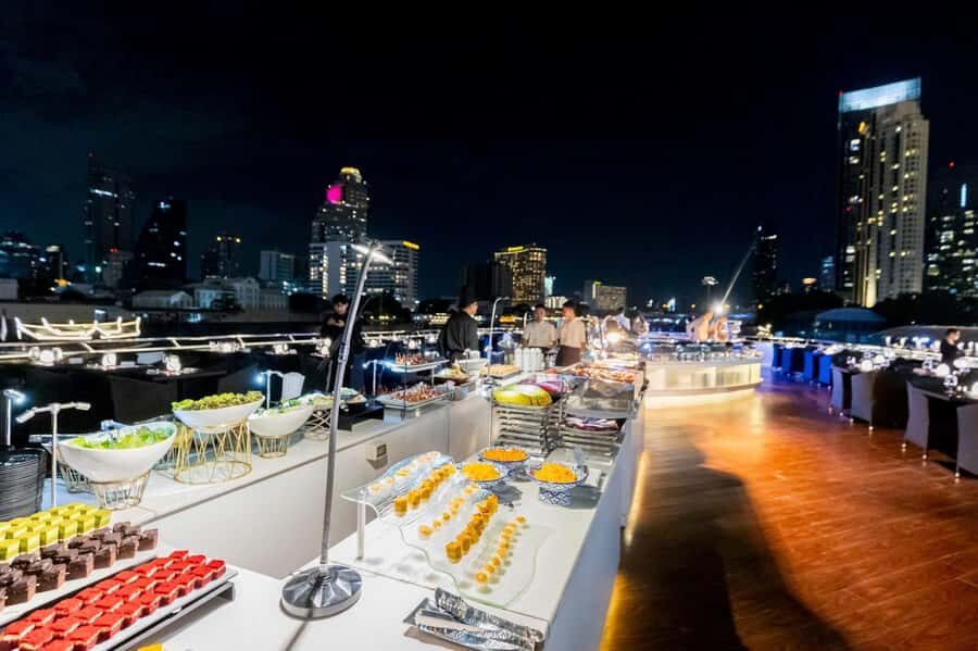Bangkok: The Opulence Buffet Dinner Cruise with Live Band - Buffet dinner and dessert: what you get for $55