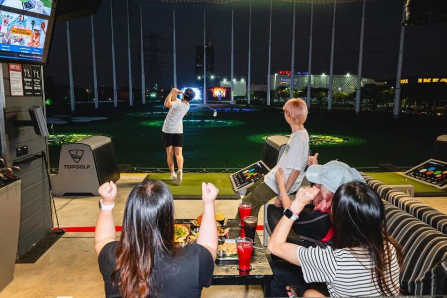 Bangkok: Topgolf Megacity Packages - The atmosphere at Topgolf Megacity: loud fun, not a stiff sports day