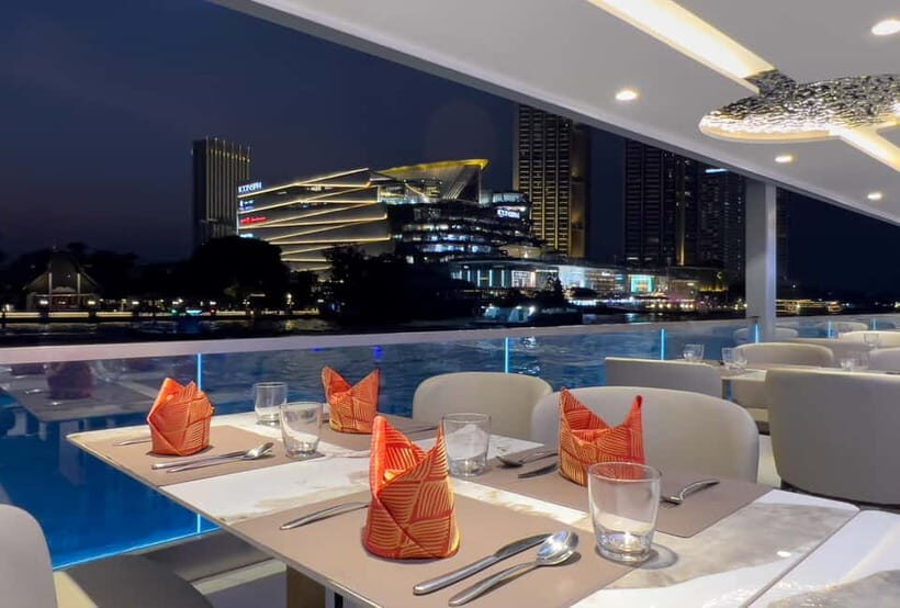 Bangkok:The Planet Sunset&Dinner Cruise on Chao Phraya River - Vegetarian, celebrations, and small extras that improve the night