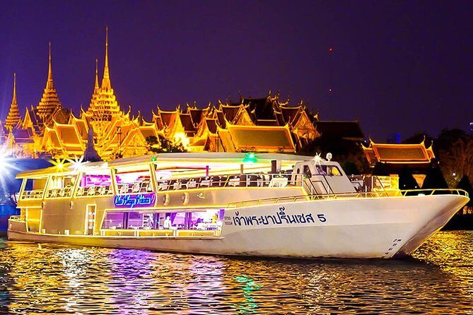 Chaophraya Princess Dinner Cruise in Bangkok with Hotel Pickup - Night Views of the Chao Phraya: Bridges, Temples, and Best Photo Windows