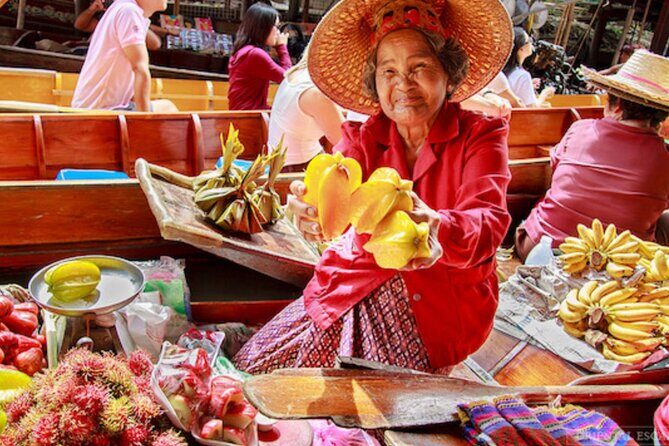 DamnoenSaduak Floating Market Michelin Food One Day Tour - Salt Lake De Maeklong Café: salt fields views, 5 photos, and foot therapy