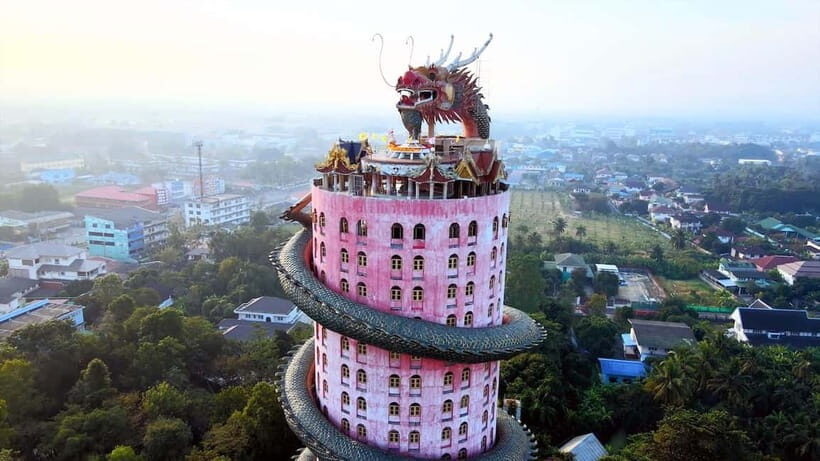 From Bangkok: Don Wai Market, Wat Samphran & Lotus Café Tour - Key points at a glance