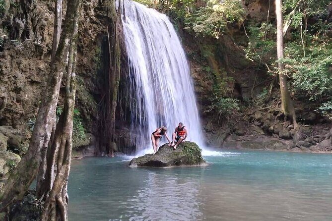 Kanchanaburi Full Day Tour: River Kwai and Erawan Falls - Getting There by Water and a Quick Pause Near Markets