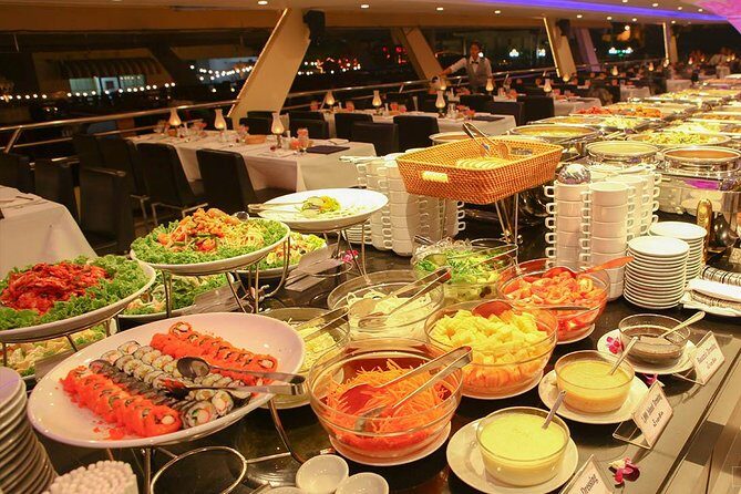 Luxury Dinner on Chao Phraya Princess River Cruise with Pickup (SHA Plus) - Wat Arun, the Grand Palace, and floodlit monuments from the water