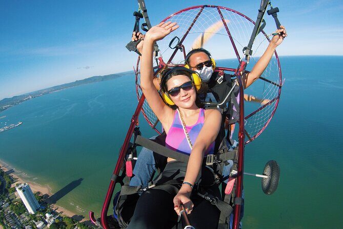 Paramotor Flying Experience in Pattaya by TSA Thailand - The flight route: Pattaya + Jomtien Beach from above