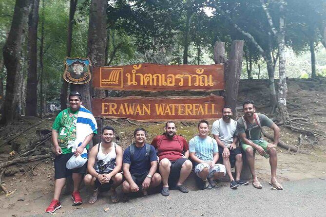 Private Erawan Waterfall, River Kwai, Death Railway Tour from Bangkok - Water time at Erawan Falls: fun, but watch your footing