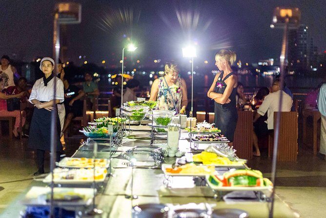 The White Orchid River Dinner Cruise Experience - Cruising Chao Phraya at night: the skyline payoff